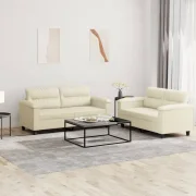 divdaļīgs dīvānu komplekts, spilveni, krēmkrāsas m