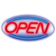 led gaismas izkārtne open
