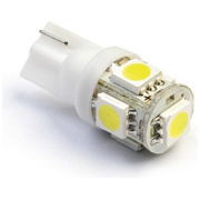 LED lampa 5d, W5W balta