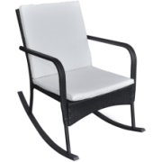 dārza šūpuļkrēsls, melns, PE rotangpalma