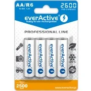 4x everActive Professional Line AA R6 2600mAh 1.2V