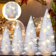 Ziemassvētku eglīte Mini balta Pi-ne eglīte ar kok