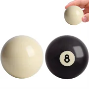 Billiard Pool Ball 57.2MM Black 8 Ball White Cue B