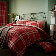 Sarkana vienvietīga gultas veļa Catherine Lansfiel