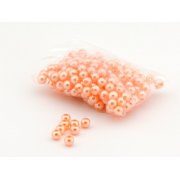 Pērles, oranžas, 50 g, 8 mm